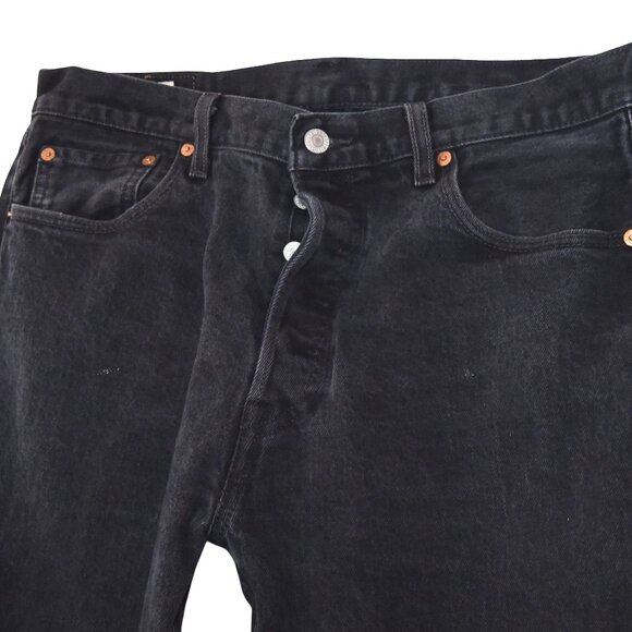 Levi’s 501 Jeans W34 L32 Faded Black Straight Leg Vintage Workwear Style - Picture 6 of 14